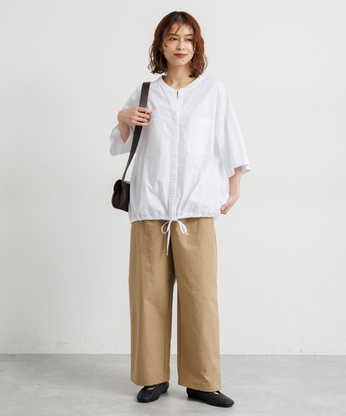 studio CLIP(スタディオクリップ)の「【撥水・UVカット・2WAYストレッチ・イージーケア】タックストレートパンツ(その他パンツ・レディース・ブラック/ベージュ/ネイビー・LARGE/PF/フリー(L)/MEDIUM)」の9枚目の写真