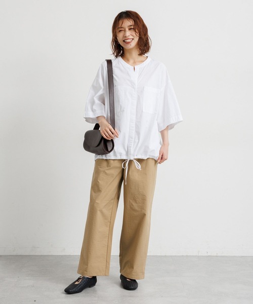 studio CLIP(スタディオクリップ)の「【撥水・UVカット・2WAYストレッチ・イージーケア】タックストレートパンツ(その他パンツ・レディース・ブラック/ベージュ/ネイビー・LARGE/PF/フリー(L)/MEDIUM)」の10枚目の写真