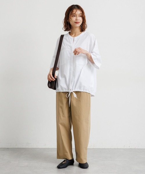 studio CLIP(スタディオクリップ)の「【撥水・UVカット・2WAYストレッチ・イージーケア】タックストレートパンツ(その他パンツ・レディース・ブラック/ベージュ/ネイビー・LARGE/PF/フリー(L)/MEDIUM)」の11枚目の写真