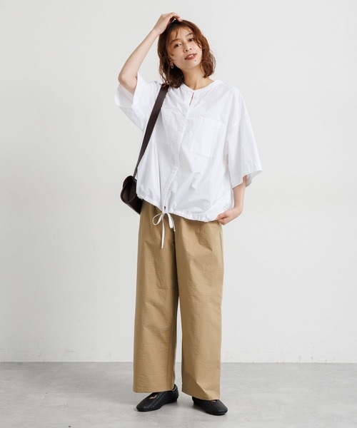 studio CLIP(スタディオクリップ)の「【撥水・UVカット・2WAYストレッチ・イージーケア】タックストレートパンツ(その他パンツ・レディース・ブラック/ベージュ/ネイビー・LARGE/PF/フリー(L)/MEDIUM)」の12枚目の写真