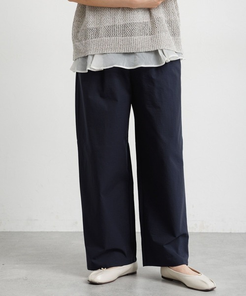 studio CLIP(スタディオクリップ)の「【撥水・UVカット・2WAYストレッチ・イージーケア】タックストレートパンツ(その他パンツ・レディース・ブラック/ベージュ/ネイビー・LARGE/PF/フリー(L)/MEDIUM)」の13枚目の写真