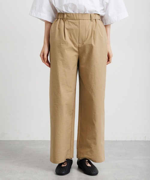 studio CLIP(スタディオクリップ)の「【撥水・UVカット・2WAYストレッチ・イージーケア】タックストレートパンツ(その他パンツ・レディース・ブラック/ベージュ/ネイビー・LARGE/PF/フリー(L)/MEDIUM)」の19枚目の写真