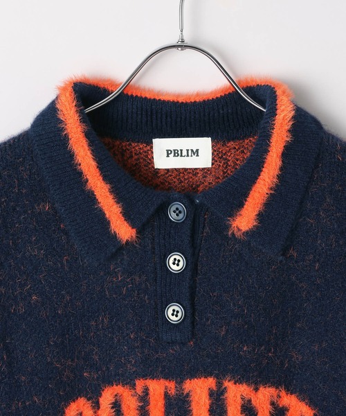 PBLIM（ページボーイリム）の「《UNISEX》フェザーポロニット（ニット/セーター・レディース・グレー/ネイビー・FREE）」の17枚目の写真
