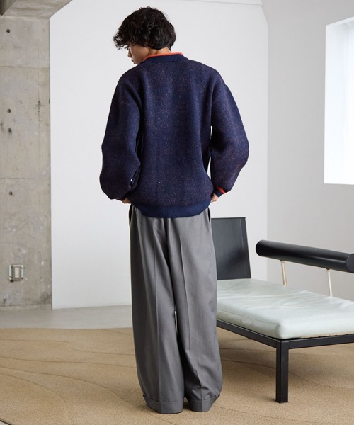 PBLIM（ページボーイリム）の「《UNISEX》フェザーポロニット（ニット/セーター・レディース・グレー/ネイビー・FREE）」の16枚目の写真