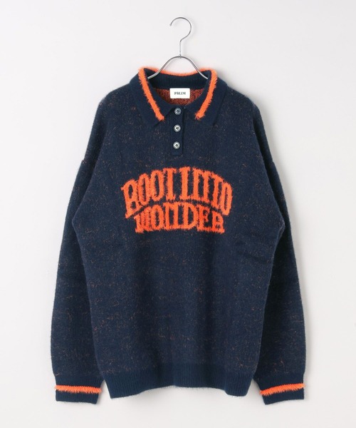 PBLIM（ページボーイリム）の「《UNISEX》フェザーポロニット（ニット/セーター・レディース・グレー/ネイビー・FREE）」の21枚目の写真