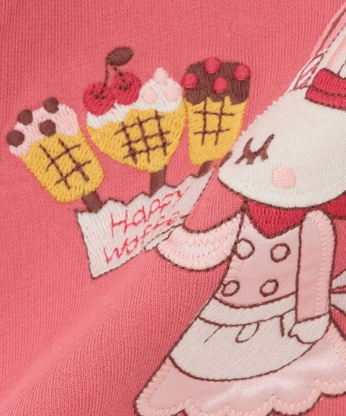 KP(ケーピー)の「mimiちゃん フードトラック ギミックトレーナー(スウェット・キッズ・ピンク系その他/サックスブルー・80cm/90cm/100cm/110cm/120cm/130cm/150cm/160cm/140cm)」の9枚目の写真