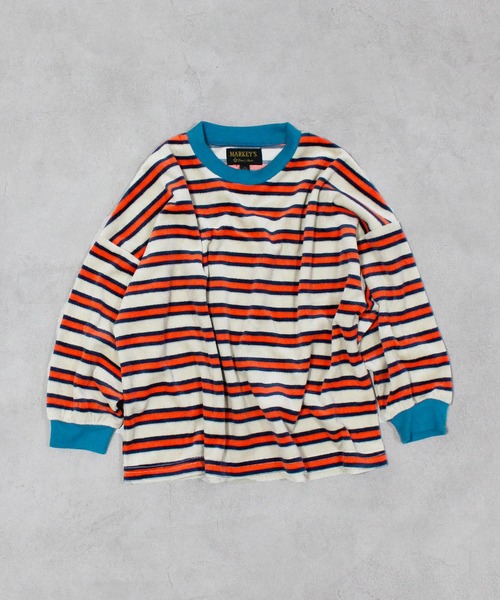 麿呂 セール】先染めボーダーベロアカットソー（Tシャツ/カットソー