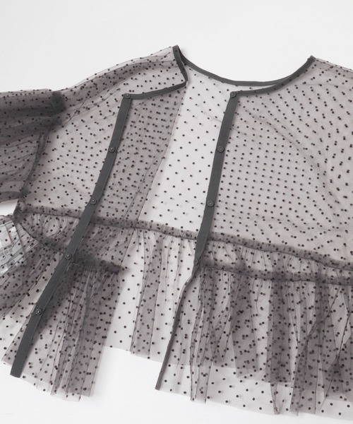 URBAN RESEARCH ROSSO WOMEN（アーバンリサーチ　ロッソ）の「ドットチュールブラウスSETドレス（ドレス・レディース・ブラウン系その他/ブラック系その他・FREE）」の6枚目の写真