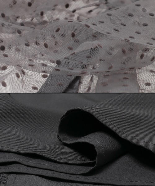 URBAN RESEARCH ROSSO WOMEN（アーバンリサーチ　ロッソ）の「ドットチュールブラウスSETドレス（ドレス・レディース・ブラウン系その他/ブラック系その他・FREE）」の9枚目の写真