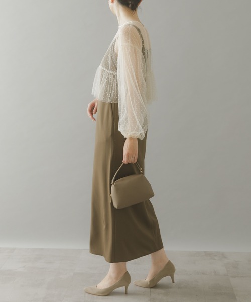 URBAN RESEARCH ROSSO WOMEN（アーバンリサーチ　ロッソ）の「ドットチュールブラウスSETドレス（ドレス・レディース・ブラウン系その他/ブラック系その他・FREE）」の15枚目の写真