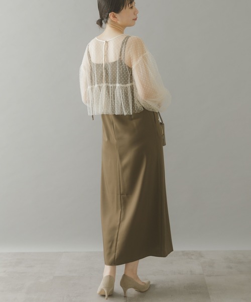 URBAN RESEARCH ROSSO WOMEN（アーバンリサーチ　ロッソ）の「ドットチュールブラウスSETドレス（ドレス・レディース・ブラウン系その他/ブラック系その他・FREE）」の17枚目の写真