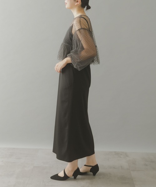 URBAN RESEARCH ROSSO WOMEN（アーバンリサーチ　ロッソ）の「ドットチュールブラウスSETドレス（ドレス・レディース・ブラウン系その他/ブラック系その他・FREE）」の19枚目の写真