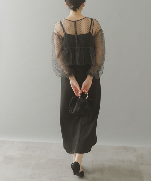 URBAN RESEARCH ROSSO WOMEN（アーバンリサーチ　ロッソ）の「ドットチュールブラウスSETドレス（ドレス・レディース・ブラウン系その他/ブラック系その他・FREE）」の20枚目の写真