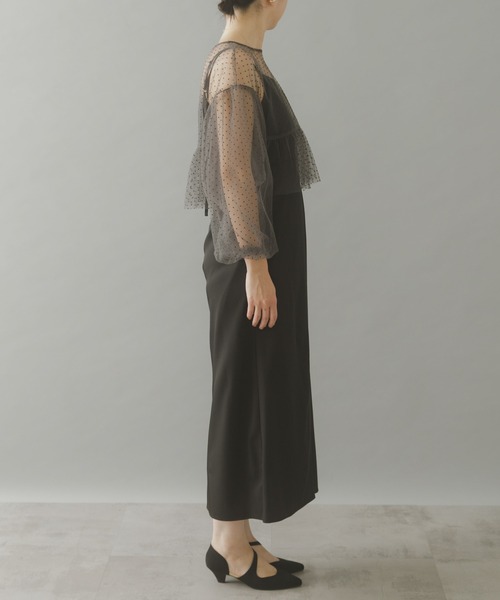 URBAN RESEARCH ROSSO WOMEN（アーバンリサーチ　ロッソ）の「ドットチュールブラウスSETドレス（ドレス・レディース・ブラウン系その他/ブラック系その他・FREE）」の22枚目の写真