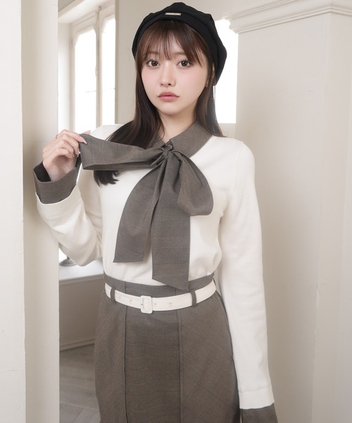 グラムリップスレイヤードトップス RODEO CROWNS WIDE BOWL | タイポグラフィニットトップス (ニット