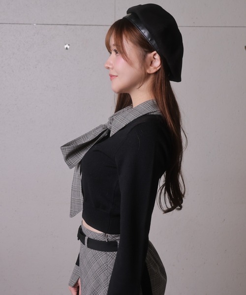 LIPSERVICE（リップサービス）の「2wayシャツレイヤードニットトップス（ニット/セーター・レディース・グレー/ネイビー/その他1/アイボリー/その他2・FREE）」の20枚目の写真