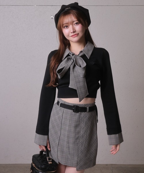 LIPSERVICE（リップサービス）の「2wayシャツレイヤードニットトップス（ニット/セーター・レディース・グレー/ネイビー/その他1/アイボリー/その他2・FREE）」の21枚目の写真