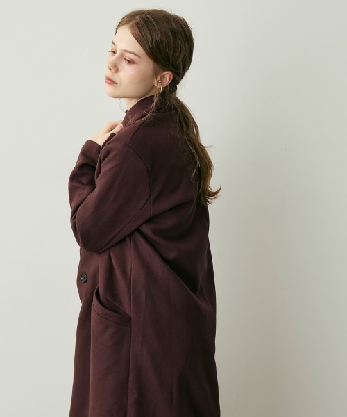 Clum(クルム)の「ダブルブレストテーラードロングコート(チェスターコート・レディース・ダークブラウン系・LARGE/MEDIUM/SMALL)」の10枚目の写真