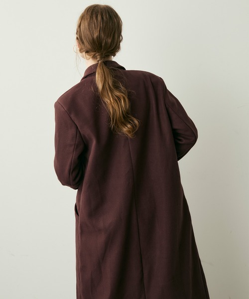 Clum(クルム)の「ダブルブレストテーラードロングコート(チェスターコート・レディース・ダークブラウン系・LARGE/MEDIUM/SMALL)」の12枚目の写真