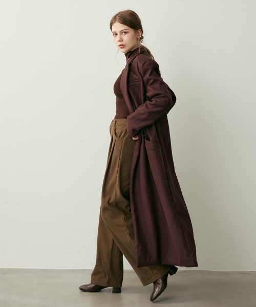 Clum(クルム)の「ダブルブレストテーラードロングコート(チェスターコート・レディース・ダークブラウン系・LARGE/MEDIUM/SMALL)」の17枚目の写真
