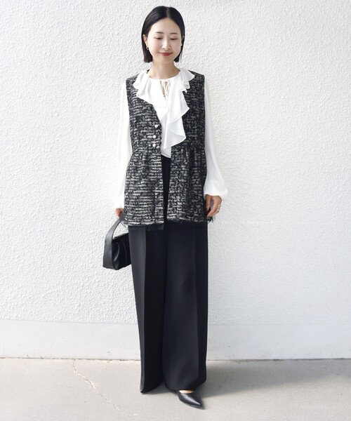 シップス（SHIPS）/【SHIPS別注】troisiemeCHACO: チュール ジレ（セレモニー対応可） SHIPS別注】troisiemeCHACO: チュール ジレ（セレモニー対応可