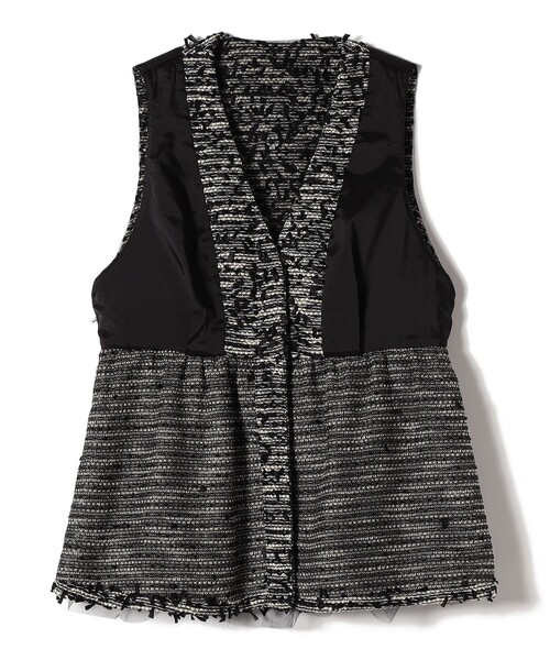 今季【SHIPS】troisiemeCHACO: チュール ジレ⭐︎シップス⭐︎美品 今季【SHIPS】troisiemeCHACO: チュール ジレ⭐︎シップス⭐︎美品