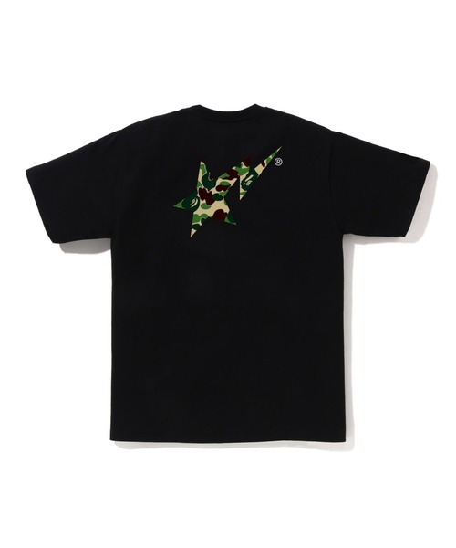 A BATHING APE(アベイシングエイプ)の「ABC CAMO BAPE STA LOGO TEE(Tシャツ/カットソー・メンズ・ブラック×グリーン/ホワイト×グリーン/ホワイト×ブルー/ブラック×ピンク/ブラック×ブルー/ホワイト×ピンク・SMALL/MEDIUM/XX-LARGE/XXX-LARGE/LARGE/X-LARGE)」の11枚目の写真