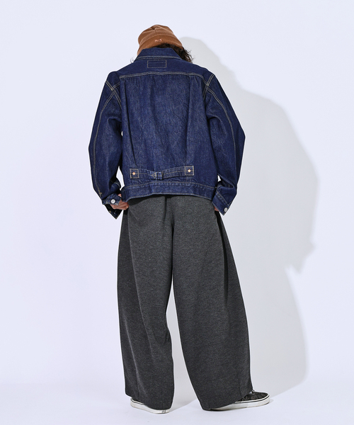 JOURNAL STANDARD（ジャーナルスタンダード）の「ダブル フェイス モダン ワイド パンツ（スウェットパンツ・メンズ・チャコールグレー/ブラック/ブラウン・SMALL/MEDIUM/LARGE）」の6枚目の写真