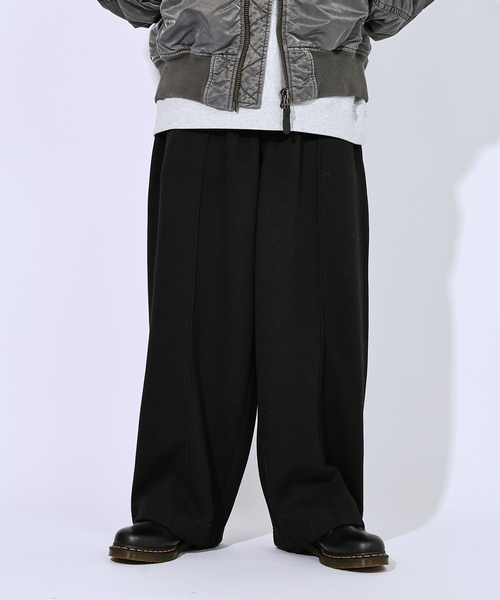 JOURNAL STANDARD（ジャーナルスタンダード）の「ダブル フェイス モダン ワイド パンツ（スウェットパンツ・メンズ・チャコールグレー/ブラック/ブラウン・SMALL/MEDIUM/LARGE）」の15枚目の写真