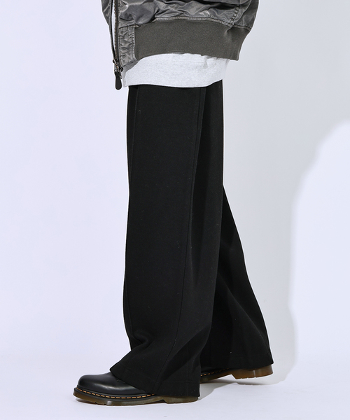 JOURNAL STANDARD（ジャーナルスタンダード）の「ダブル フェイス モダン ワイド パンツ（スウェットパンツ・メンズ・チャコールグレー/ブラック/ブラウン・SMALL/MEDIUM/LARGE）」の16枚目の写真