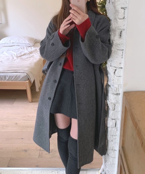 FREE STYLISTS(フリー スタイリスト)の「YUGA_YGMC single button coat(ステンカラーコート・レディース・グレー/ブラウン・FREE)」の15枚目の写真