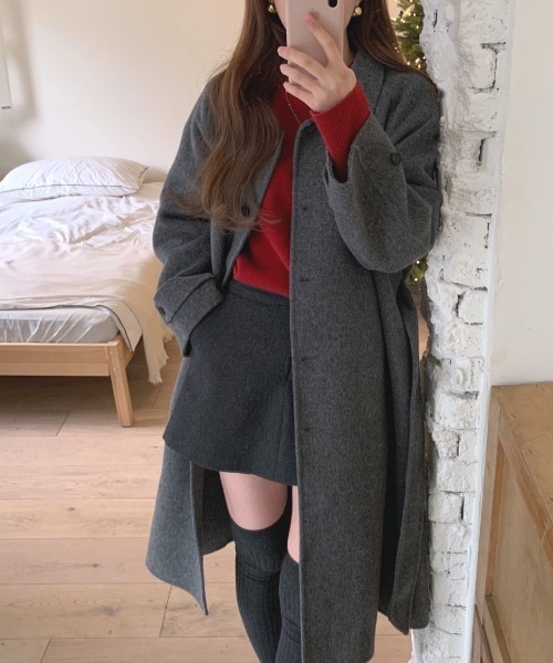 FREE STYLISTS(フリー スタイリスト)の「YUGA_YGMC single button coat(ステンカラーコート・レディース・グレー/ブラウン・FREE)」の14枚目の写真