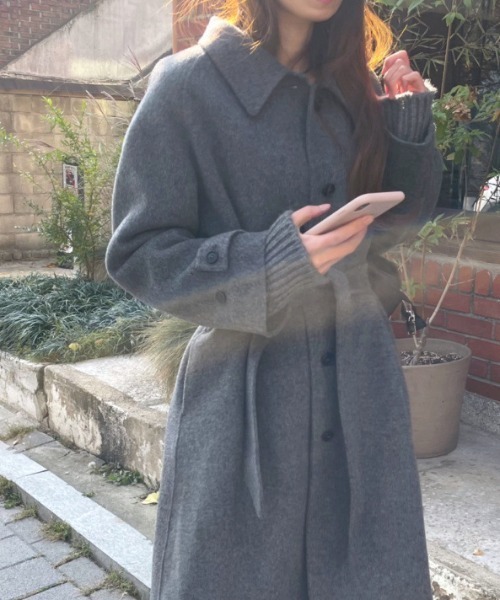 FREE STYLISTS(フリー スタイリスト)の「YUGA_YGMC single button coat(ステンカラーコート・レディース・グレー/ブラウン・FREE)」の18枚目の写真