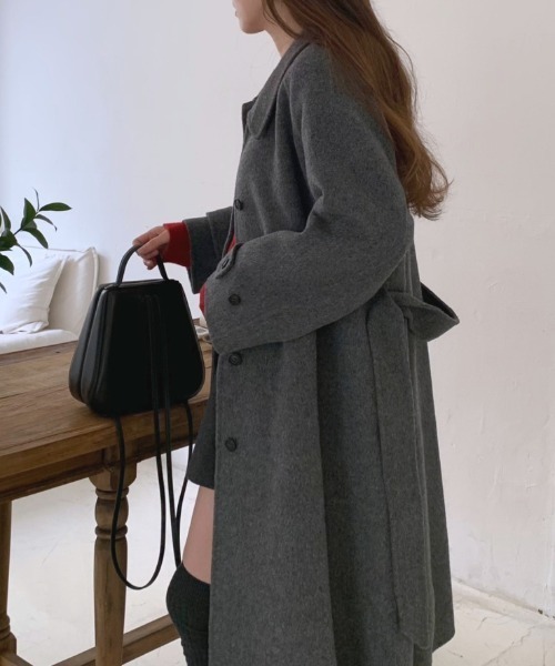 FREE STYLISTS(フリー スタイリスト)の「YUGA_YGMC single button coat(ステンカラーコート・レディース・グレー/ブラウン・FREE)」の20枚目の写真