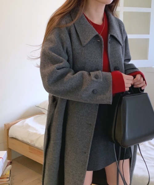 FREE STYLISTS(フリー スタイリスト)の「YUGA_YGMC single button coat(ステンカラーコート・レディース・グレー/ブラウン・FREE)」の16枚目の写真