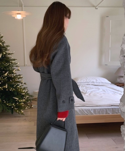 FREE STYLISTS(フリー スタイリスト)の「YUGA_YGMC single button coat(ステンカラーコート・レディース・グレー/ブラウン・FREE)」の8枚目の写真