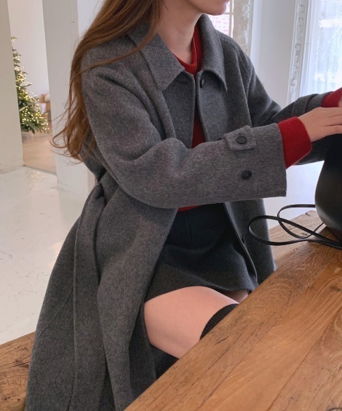 FREE STYLISTS(フリー スタイリスト)の「YUGA_YGMC single button coat(ステンカラーコート・レディース・グレー/ブラウン・FREE)」の17枚目の写真