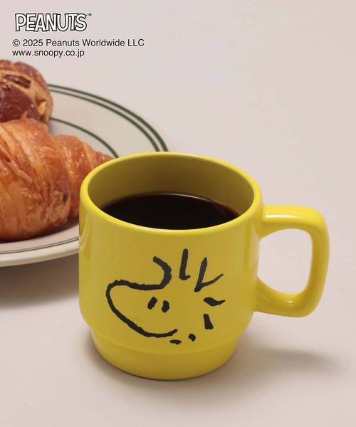GLOBAL WORK（グローバルワーク）の「PEANUTS/フェイスマグ/593182（グラス/マグカップ/タンブラー・レディース・イエロー/ライトベージュ/オフホワイト/ブルー・FREE）」の4枚目の写真