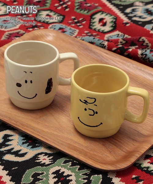 GLOBAL WORK（グローバルワーク）の「PEANUTS/フェイスマグ/593182（グラス/マグカップ/タンブラー・レディース・イエロー/ライトベージュ/オフホワイト/ブルー・FREE）」の11枚目の写真