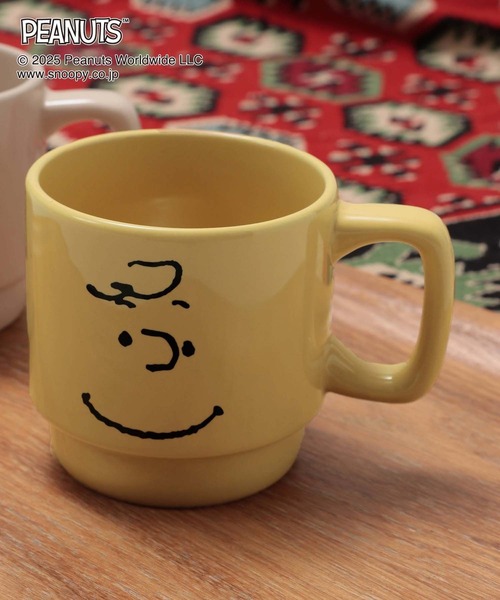 GLOBAL WORK（グローバルワーク）の「PEANUTS/フェイスマグ/593182（グラス/マグカップ/タンブラー・レディース・イエロー/ライトベージュ/オフホワイト/ブルー・FREE）」の17枚目の写真