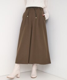 DRESKIP | 【S-LL/2点セット】脚のラインを拾いにくい ベルト付きタックスカーチョパンツ(その他パンツ)