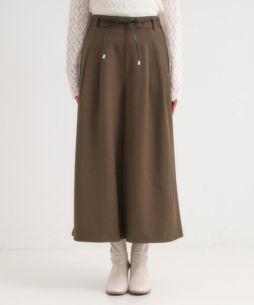 DRESKIP（ドレスキップ）の「【S-LL/2点セット】脚のラインを拾いにくい ベルト付きタックスカーチョパンツ（その他パンツ・レディース・マスタード/ネイビー/ダークブラウン・01/02/03/04）」の16枚目の写真
