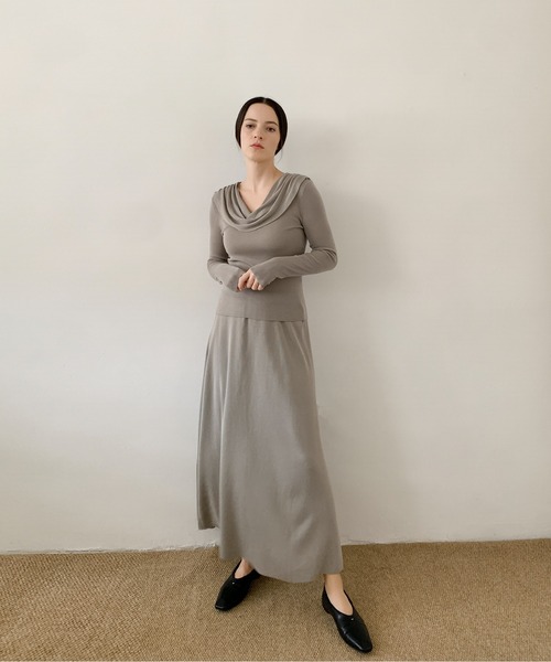 セール】DECADE CLASSIC ドレープデザインニットプルオーバー（ニット