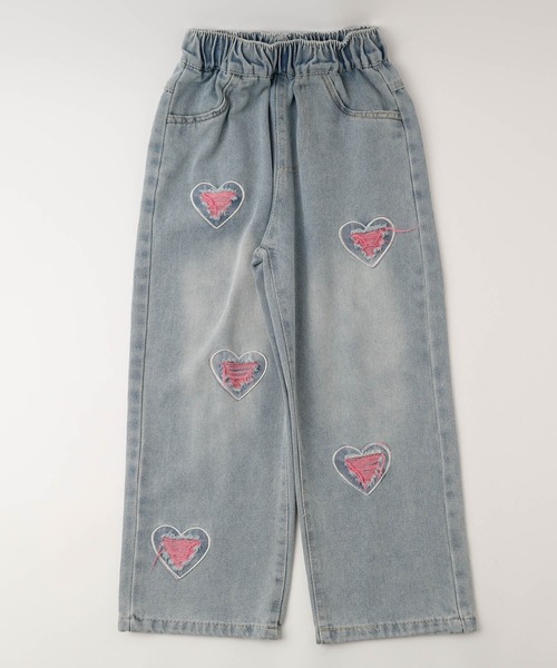 URBAN CHERRY(アーバンチェリー)の「ハートカラーダメージデニムパンツ(デニムパンツ・キッズ・ブルー・150cm/140cm/130cm/120cm/110cm)」の6枚目の写真