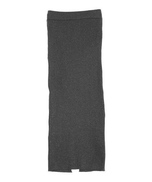 ANAP（アナップ）の「ラメニット バックスリット ナロースカート（スカート・レディース・ライトグレー/ブラウン/ダークグレー・F）」の9枚目の写真