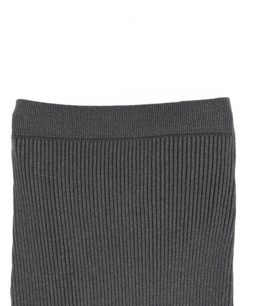 ANAP（アナップ）の「ラメニット バックスリット ナロースカート（スカート・レディース・ライトグレー/ブラウン/ダークグレー・F）」の5枚目の写真