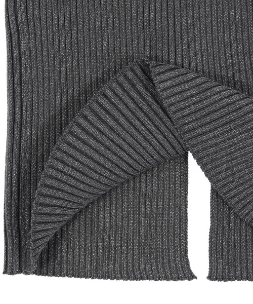 ANAP（アナップ）の「ラメニット バックスリット ナロースカート（スカート・レディース・ライトグレー/ブラウン/ダークグレー・F）」の6枚目の写真