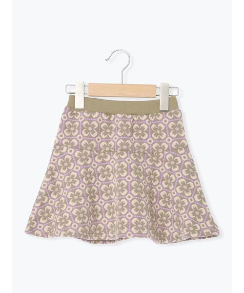 Samansa Mos2 Lagom（サマンサモスモスラーゴム）の「花柄ジャカードスカート(セットアップ可)（スカート・キッズ・カーキ/ブラック・S/M/L/XL）」の3枚目の写真
