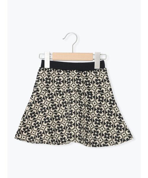 Samansa Mos2 Lagom（サマンサモスモスラーゴム）の「花柄ジャカードスカート(セットアップ可)（スカート・キッズ・カーキ/ブラック・S/M/L/XL）」の4枚目の写真