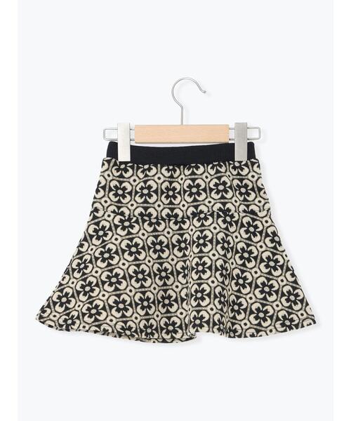 Samansa Mos2 Lagom（サマンサモスモスラーゴム）の「花柄ジャカードスカート(セットアップ可)（スカート・キッズ・カーキ/ブラック・S/M/L/XL）」の5枚目の写真